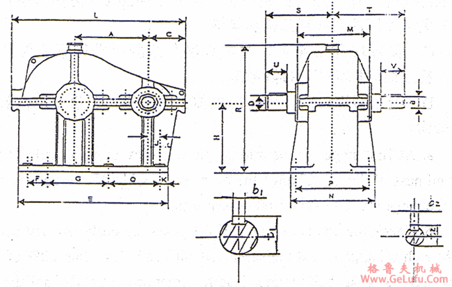 ZD（H）MCD80、90、100系列圆柱齿轮减速机安装尺寸(图2)