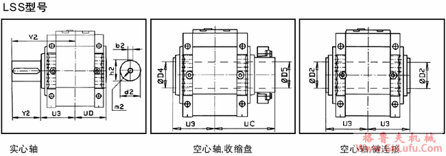 MC系列硬齿面中型齿轮减速机安装尺寸(2级斜齿轮减速机竖立安装)(图3)