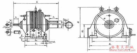 ZZD355、ZZD400、ZZD450、ZZD500、ZZD560、ZZD630、ZZD710、ZZD800、ZZD900、ZZD1000、ZZD1120、ZZD1250、ZZD1400、ZZD1600、ZZD1800行星齿轮减速机外形及安装尺寸JB/T9043.2-1999(图2)