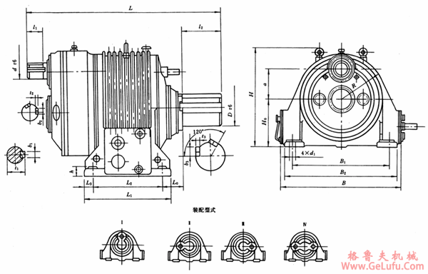 ZZDP355、ZZDP400、ZZDP450、ZZDP500、ZZDP560、ZZDP630、ZZDP710、ZZDP800、ZZDP900、ZZDP1000、ZZDP1120、ZZDP1250、ZZDP1400、ZZDP1600、ZZDP1800型行星齿轮减速机外形及安装尺寸JB/T9043.2-1999 (图2)