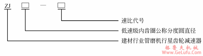 ZJ系列行星齿轮减速机标记示例JB/T7681-95(图2)