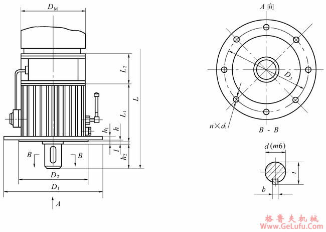 NGW-L型单级行星齿轮减速机外形及安装尺寸JB3724-84(图2)
