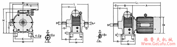 D002A（4M）、D004A（4M）、D007A（4M）、D015A（4M）、D022A（4M）、D037A（4M）、D055A（4M）、D075A（4M）、卧式标准型(图2)