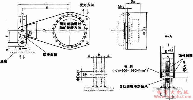 JP系列行星减速机附件、单侧扭矩支撑臂(图2)