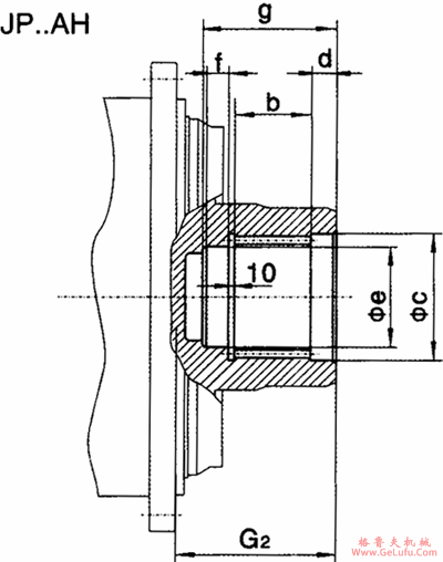 JP系列行星减速机渐开线花键空心输出轴尺寸（规格9..30）(图2)