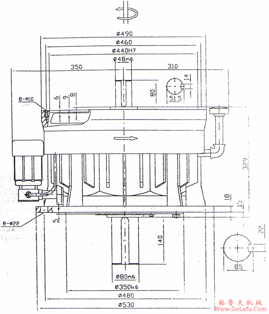 11J（i=10）外形及安装尺寸(图2)