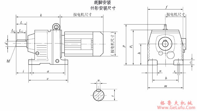 JTR系列斜齿轮减速电机底脚安装外形尺寸(图2) JTR系列斜齿轮减速电机底脚安装外形尺寸(图2)