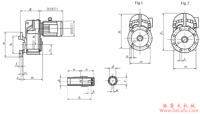 JTFAF37-JTFAF157空心轴法兰安装式平行轴斜齿轮减速电机外形及安装尺寸(图2) JTFAF37-JTFAF157空心轴法兰安装式平行轴斜齿轮减速电机外形及安装尺寸(图2)