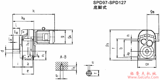 SPD97-SPD127底脚式安装外形尺寸(图2)