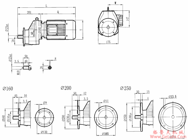 RCXF67..型硬齿轮减速机安装尺寸图(图2)