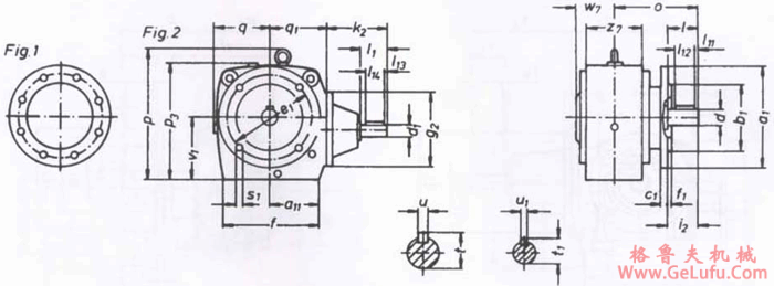 SWF100ZS-SWF280ZS法兰式,轴输入型斜齿轮―蜗轮蜗杆减速电机外形及安装尺寸(图2) SWF100ZS-SWF280ZS法兰式,轴输入型斜齿轮―蜗轮蜗杆减速电机外形及安装尺寸(图2)