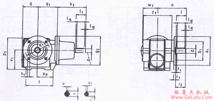 SWF80ZS法兰式,轴输入型斜齿轮―蜗轮蜗杆减速电机外形及安装尺寸(图2) SWF80ZS法兰式,轴输入型斜齿轮―蜗轮蜗杆减速电机外形及安装尺寸(图2)
