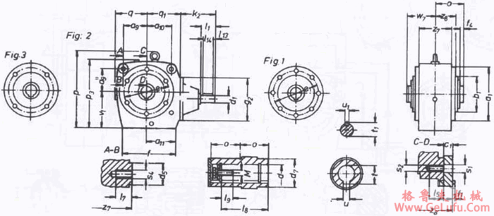 SWA100ZS-SWA280ZS轴装式，轴输入型斜齿轮―蜗轮蜗杆减速电机外形及安装尺寸(图2)