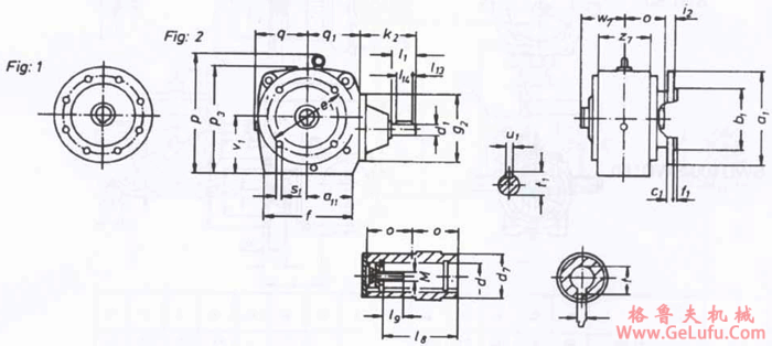 SWFA100ZS-SWFA280ZS法兰轴装式，轴输入型斜齿轮―蜗轮蜗杆减速电机外形及安装尺寸(图2)