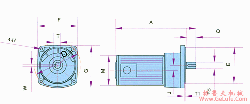 G3系列斜齿轮减速机法兰安装形式(图2)