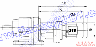 JRTR斜齿轮减速电机安装尺寸(JRTR..R..)(图2)