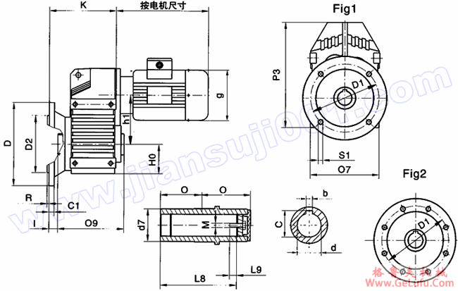 WF系列平行轴斜齿轮减速机安装尺寸(WFAF37-WFAF157)(图2) WF系列平行轴斜齿轮减速机安装尺寸(WFAF37-WFAF157)(图2)