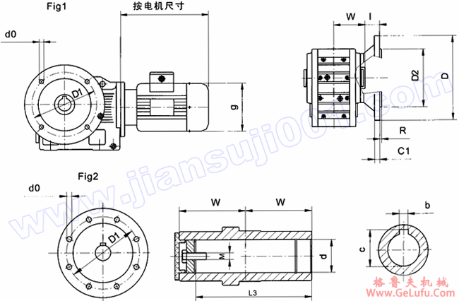 WK系列弧齿锥齿轮硬齿面减速机安装尺寸（WKAF37-WKAF157）(图2)