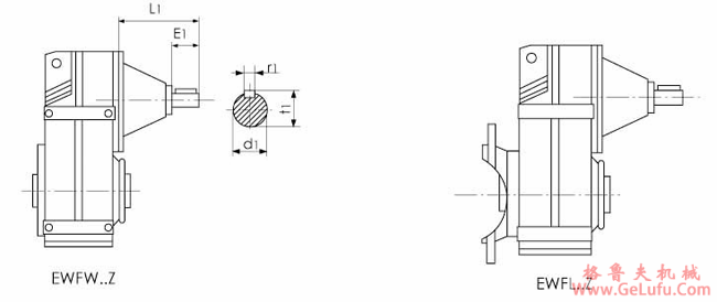 EWF37、EWF47、EWF67、EWF77、EWF87、EWF97、EWF107、EWF127、EWF157、平行轴斜齿轮减速机输入方式尺寸图表(图2) EWF37、EWF47、EWF67、EWF77、EWF87、EWF97、EWF107、EWF127、EWF157、平行轴斜齿轮减速机输入方式尺寸图表(图2)