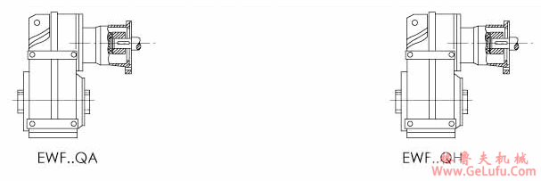 EWF系列平行轴斜齿轮减速机输入方式尺寸图表(图3)