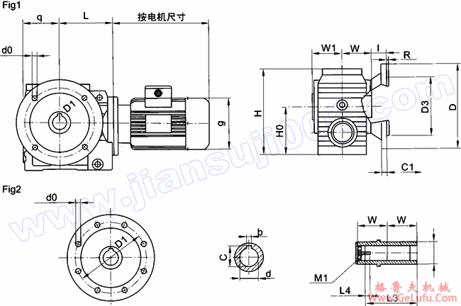 WS系列圆柱蜗杆减速电机安装尺寸(WSAF37-WSAF97)(图2) WS系列圆柱蜗杆减速电机安装尺寸(WSAF37-WSAF97)(图2)