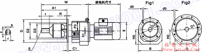 WR系列斜齿轮硬齿面减速机安装尺寸(WRM57-WRM167)(图2) WR系列斜齿轮硬齿面减速机安装尺寸(WRM57-WRM167)(图2)