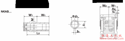 NKAB47、NKAB57、NKAB67、NKAB77、NKAB87、NKAB97、NKAB107、NKAB127、NKAB157、系列螺旋锥齿轮减速机安装尺寸(NKAB37-157)(图2)