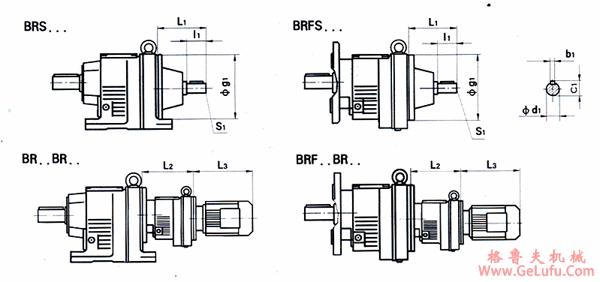 BR系列斜齿轮硬齿面减速机安装尺寸(BRS、BR..BR..)(JB/T6447-92)(图2)