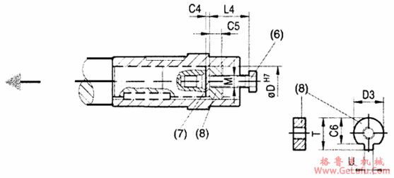 QSK系列斜齿轮―伞齿轮减速机出轴装拆图(图3)