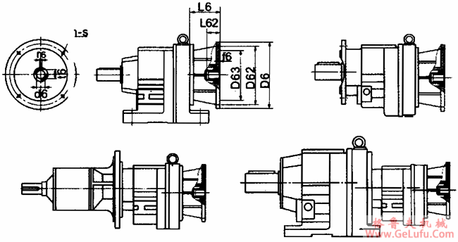 JR系列斜齿轮减速机连接法兰尺寸(图2) JR系列斜齿轮减速机连接法兰尺寸(图2)