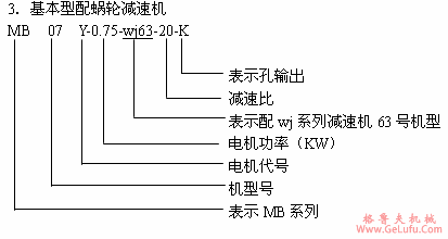 MB系列行星靡擦机械无级变速机结构图及型号标记(图4)