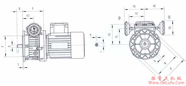 TXF行星锥盘无级变速机基本型尺寸(图2)