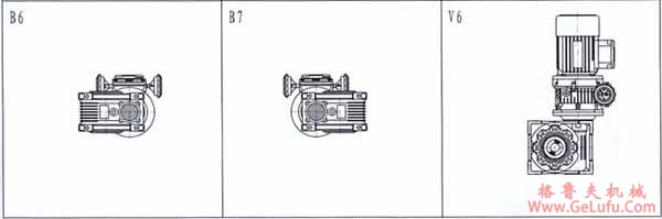 TXF行星锥盘无级变速机基本型与NMRV组合安装方位图(图2)