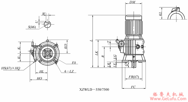 XZWLD系列（立式电动机直联型）外形及安装尺寸(图2)