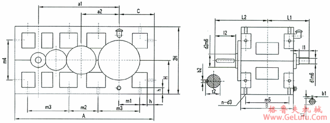 ZSYF系列压延机专用减速机外型尺寸(图2)
