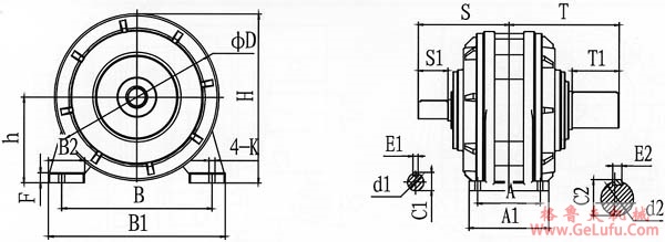NW系列三环减速机外形尺寸图表(图2)