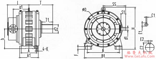 NWZ系列三环减速机尺寸图表(图2)