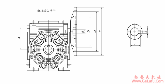 ANRV系列蜗轮蜗杆减速电动机安装尺寸(图2)