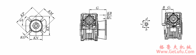 ANRV系列蜗轮蜗杆减速电动机安装尺寸(图5)