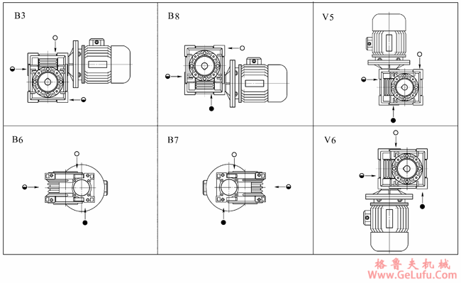 WWJ系列蜗杆减速机电机安装形式(图2)
