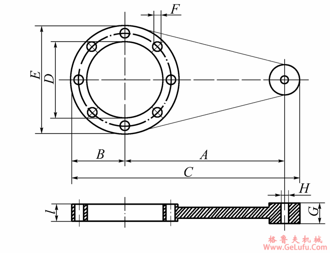 EWRV系列蜗轮蜗杆减速机安装型式，输出方式尺寸图表（二）(图4)