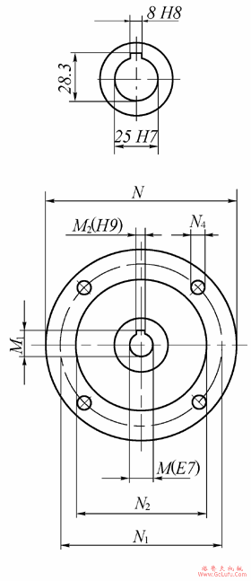 VFR63..P系列蜗轮蜗杆减速机外形及安装尺寸(图3)
