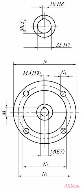 VFR86..P系列蜗轮蜗杆减速机外形及安装尺寸(图3)