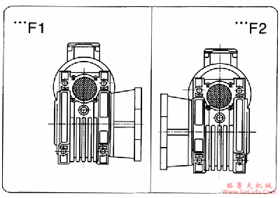 A球微型蜗杆减速机输出法兰“F”安装型式(图2)