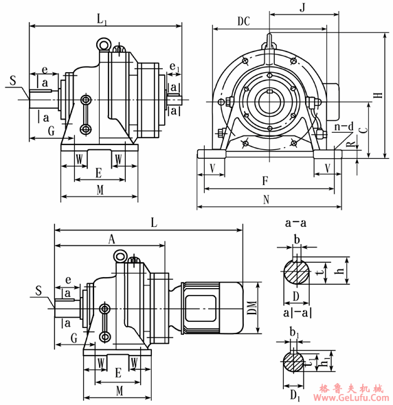 BWE1512、BWED1512、BWE1812、BWED1812、BWE2212、BWED2212、BWE2215、BWED2215、BWE2715、BWED2715、BWE2718、BWED2718、BWE3318、BWED3318、BWE3322、BWED3322、BWE3922、BWED3922、BWE4527、BWED4527、BWE5527、BWED5527上海变速机械厂标准行星摆线针(图2)