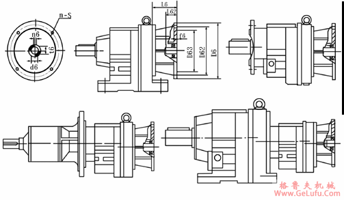 CR斜齿轮减速机连接法兰尺寸(图2)