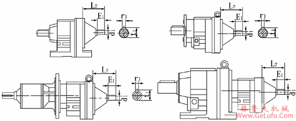 CR斜齿轮减速机输入轴尺寸(图2)