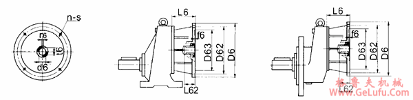 C31、C41、C61、C71、C81、C91、C101、C121、C151、一级斜齿轮减速机连接法兰尺寸(图2)