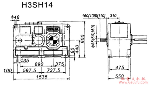 H3SH系列外型及安装尺寸图(图6)