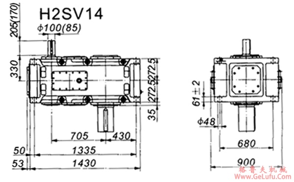 H2SV系列外型及安装尺寸图(图6)
